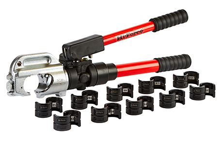 پرس کابلشو دستی (مکانیکی) هیدرولیکی 700 بار فشارقوی پمپ سرخود با توان 18 تن مدل SC-Range ساخت هایفورس انگلستان